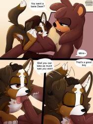 absurd_res anthro bear bernese_mountain_dog canid canine canis comic deon_(tokki) domestic_dog duo dxxk_tokki fellatio hi_res kodi male male/male mammal molosser mountain_dog oral penile sega sex sonic_(series) sonic_the_hedgehog_(series) swiss_mountain_dog tongue tongue_out tongue_out_fellatio