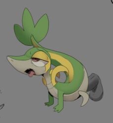 all_fours ambiguous_gender breath colored disembodied_penis duo enjoying generation_5_pokemon genitals half-closed_eyes lifted male narrowed_eyes nintendo open_mouth panting penis pokemon pokemon_(species) sketch snivy solo_focus tongue tongue_out zyrusfluf