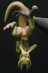 3d 3d_(artwork) dzat feral genitals presenting reptile scalie slit slit_play tobi-kadachi