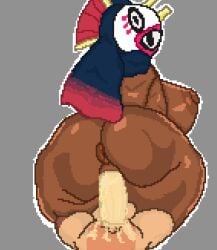 1boy 1girls anus big_ass big_breasts big_penis bigger_female black_hair brawl_stars cum cum_in_pussy cum_inside duo fat_ass female male mammal nipples penis_in_pussy pixel_art pumpkinz6 pussy shukuteki_tara smaller_male smaller_on_bottom sprout_(brawl_stars) tanuki tanuki_sprout_(brawl_stars) tara_(brawl_stars) vaginal_penetration