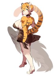 big_breasts breasts cleavage feline female furry huge_breasts mx99926 sideboob thick_thighs tiger tiger_girl wide_hips