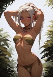 1futa ai_generated bikini bikini_bottom bikini_top bulge bulge_through_clothing dickgirl futa_focus futa_only futanari glowing glowing_eyes jewelry long_hair penis_in_bikini penis_in_swimsuit purple_eyes seductive side-tie_bikini small_penis solo solo_focus swimsuit thin_waist verybadboye wet wet_hair wet_skin white_hair