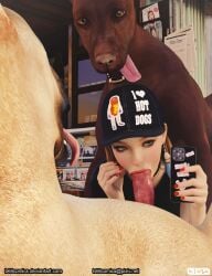 3d b69 beastiality blowjob canine canine_genitalia canine_penis cellphone deepthroat deepthroat_no_hands enjoying life_is_strange rachel_amber zoophilia