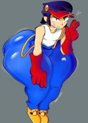 1boy big_ass brawl_stars fang_(brawl_stars) femboy fully_clothed huge_ass male male_only mr_goon thick_thighs wide_hips