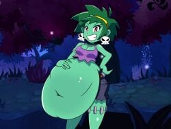 clairescafe female female_only green_body green_skin rottytops shantae unrealistic_proportions vore vore_belly wayforward zombie zombie_girl