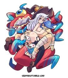 2girls gerph multiple_girls skarp_world skarpne_(skarp_world) tagme tentacle witch_hat witchly_(skarpworld)