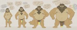 anthro balls bulge canid canine canis clothing domestic_dog gay gay_male genitals growth growth_sequence hi_res jeffpat lgbt_pride male male_only mammal overweight overweight_male penis pride_color_clothing pride_colors speedo stated_homosexuality stated_sexuality swimwear weight_gain