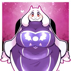 anthro bbw chubby_female fat_woman fully_clothed legendofnerd looking_at_viewer plump toriel undertale wide_hips