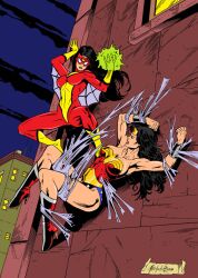 dc dc_comics diana_prince female_only jessica_drew marvel marvel_comics spider-woman wonder_woman