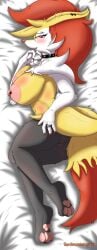 anthro braixen dakimakura female furry nipple_piercing piercing pokémon_(species) pokemon pokemon_(species) sam_eeveelutions