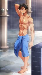 bara big_bulge bulge huge_bulge ichan male male_nipples male_only muscular_male nipples penis_outline teen_boy