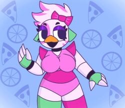 bird chicken clothes edit female five_nights_at_freddy's five_nights_at_freddy's:_security_breach fnaf girl glamrock_chica glamrock_chica_(fnaf) hair hairbow