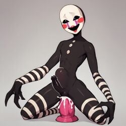 ai_generated boy boy_on_dildo bulge cum cute cute_male dildo dildo_in_ass femboy femboy_on_dildo five_nights_at_freddy's fnaf marionette_(fnaf) penis puppet puppet_(fnaf) sex_toy sitting_on_dildo small_penis stomach_bulge toy