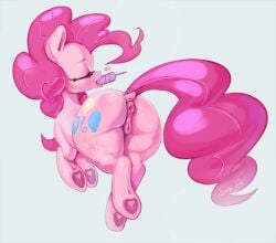 anus cutie_mark equid equine female friendship_is_magic genitals hasbro heart_symbol horse mammal my_little_pony pink_body pink_skin pinkie_pie_(mlp) pony pussy simple_background solo sunbusting