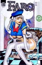 areola_slip areolae breasts crossover disney donald_duck emma_frost faro's_lounge faro_kane fusion fusion_character hellfire_club large_breasts marvel marvel_comics panties sailor_uniform thighhighs underboob white_hair white_queen x-men