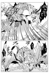 black_and_white capcom claws comic dragon female feral flying_wyvern forced horn japanese_text male monochrome monster_hunter rape rathian scales scalie seregios spiked_tail spikes text translation_request unknown_artist video_games wings wyvern