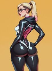 1girls ai_generated ass blonde_hair female female_only gwen_stacy gwenom marvel solo spider-man:_across_the_spider-verse spider-man:_into_the_spider-verse spread_legs