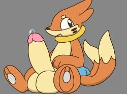 1boy 2024 balls big_balls big_penis buizel fins fur generation_4_pokemon grey_background humanoid_penis komatosse male male_only multi_tail multicolored_fur multicolored_tail orange_fur penis pezi plain_background pokémon_(species) pokemon pokemon_dppt self_upload simple_background sitting tan_fur white_sclera