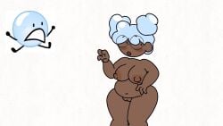 battle_for_dream_island bfb bfdi big_ass big_breasts black_skin breasts bubble_(bfdi) completely_nude_female confusion dark-skinned_female glasses humanization humanized humanoid object_shows objecthewhen2