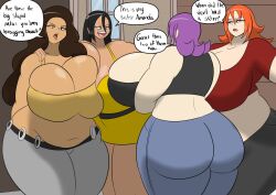 amanda_(igph) hannah_(igphhangout) huge_breasts igphhangout kelly_(igphhangout) purple_hair shelly_(igphhangout) tagme