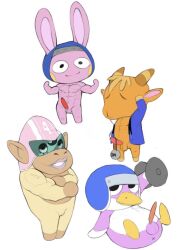 abs animal_crossing anthro anus ape armor avian billy_(animal_crossing) bird bovid caprine chicowin clothing dumbbell female furry genitals goat group haplorhine headgear headgear_only helmet helmet_only horn lagomorph male mammal muscular nintendo nude penguin penis primate puck_(animal_crossing) robe robe_only rocket_(animal_crossing) smile smiling_at_viewer snake_(animal_crossing) vein visor visor_helmet weights