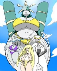 celesteela giantess huge_breasts igphhangout lusamine_(pokemon) nihilego pheromosa pokemon pokemon_(species) tagme