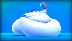 big_belly big_breasts breasts character_request fat_fetish fat_man huge_belly huge_breasts immobile jack_frost_(megami_tensei) megami_tensei morbidly_obese not_person420 obese overweight overweight_male person-420 white_body