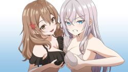 2girls alisa_mikhailovna_kujou breasts maria_mikhailovna_kujou sisters swimsuit takuru tokidoki_bosotto_russian_de_dereru_tonari_no_alya-san