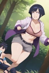 ai_generated alternate_costume blue_hair breasts hyuuga_hinata hyuuga_hinata(genin) hyuuga_hinata_(naruto:_road_to_ninja) naruto naruto:_road_to_ninja naruto_(classic) no_pupils tagme white_eyes