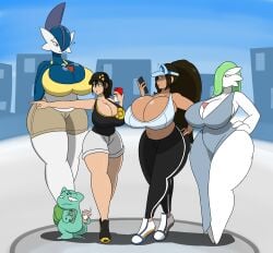 female_gallade gallade gardevoir huge_breasts igphhangout oceania_(igph) pokemon pokemon_(species) tagme trainer_go's_mom_(igph) trainer_go_(igph)