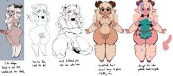 1futa 2024 anthro areolae balls big_breasts breasts dress erection furry futa_only futanari hooves horns long_hair nipples nude nude_futanari original_character penis reference_sheet sequence sheep shybred sketch solo standing thick_thighs wide_hips