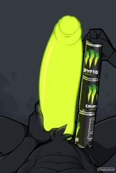 big_penis bird can furry glowing_penis green_penis huge_cock hyper_penis l-tech-e-coyote-l monster_energy_drink ryze_(l-tech-e-coyote-l)