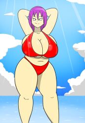 huge_breasts igphhangout purple_hair shelly_(igphhangout) tagme