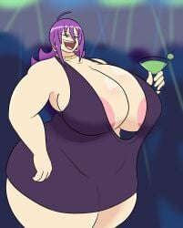 chubby huge_breasts igphhangout purple_hair shelly_(igphhangout) tagme