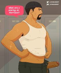 balls bara big_cock big_penis black_body blackwatch_reyes cock flashing foreskin gabriel_reyes gay homosexual jestablacksheep latino locker_room male male_boobs male_only muscles nipples online overwatch overwatch_2 overwatch_archives partially_retracted_foreskin patreon penis reaper reyes semi_nude soldier_76 uncircumcised video_games western_art