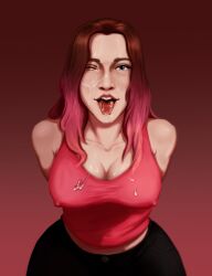 ahe_gao ahegao_face argentina blowjob clothing cum cum_in_clothes cum_in_mouth cum_on_face cum_on_tongue cum_shot eye_closed female kneeling open_mouth pov pov_male real_person realistic semi_realistic solo twitch venus_san youtube youtube_hispanic youtubers