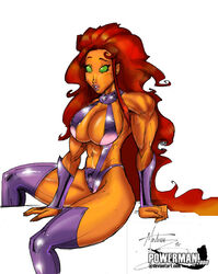 1girls 2010 dc female female_only fitness koriand'r muscles powerman2000 solo starfire teen_titans