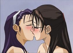 3girls anilingus animated animated_gif anime_screencap ass female g-taste glasses kawamura_misuzu kissing licking mizukoshi_sayaka multiple_girls oral ova screencap screenshot yuri