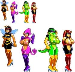 armadillo arthropod bee big_breasts bimbo breasts chameleon charmy_bee crocodile espio_the_chameleon female insects lizard mammal mighty_the_armadillo pussy reptile rule_63 scalie sega shiny_skin sonic_(series) thebrave transparent_background unnoticeableperson vector_the_crocodile