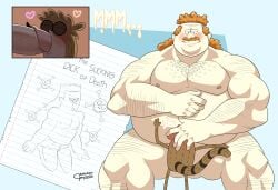 anthro beefereater blowjob chubby chubby_male closed_eyes cock_in_mouth deathkwondo ecstasy furry gay gay_sex genitals human human_penetrating_anthro human_penis male male/male male_only males males_only muscle muscles muscular muscular_male oral oral_sex penis penis_in_mouth regular_show rigby sensai sucking sucking_penis