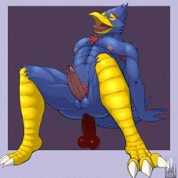 1boy 3_toes abs anal anal_sex anthro armpit_hair avian bird body_hair chest_tuft dildo dildo_in_ass dildo_insertion falco_lombardi feet genitals hi_res iudicium86 looking_pleasured male male_only nintendo nipples object_in_ass open_mouth penetration penis pubes sex_toy sex_toy_in_ass sex_toy_insertion solo star_fox toes tuft