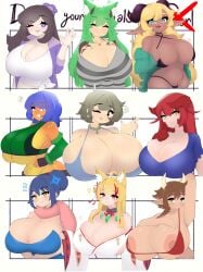 clara_(crysnickel) crysnickel hiruson huge_breasts igphhangout kiyoko_(hiruson) mizu_(igphhangout) suomii tagme tagme_(character)