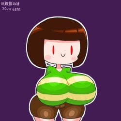 1girls 2d big_breasts chara chara_(undertale) female female_only human human_female human_only lul solo undertale undertale_(series)