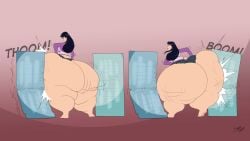 1girls ass ass_expansion ass_growth big_ass black_hair bottom_heavy expansion fat_ass female giantess growth huge_ass hyper_ass hyper_hips macro mandy_(totally_spies) mandy_walters smappa thick_thighs thunder_thighs totally_spies wide_hips