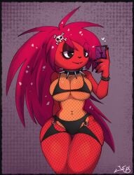 1girls 2025 alternative_fashion anthro anthro_only anthrofied belly_button_piercing big_breasts black_clothing black_eyes black_eyeshadow black_makeup black_nail_polish black_nails black_underwear bottom_heavy bracelet breasts collar color colored colored_nails commission curvaceous curvaceous_body curvaceous_female curvaceous_figure curvy curvy_body curvy_female curvy_figure digital_drawing_(artwork) digital_media_(artwork) female female_only fishnet_clothing fishnet_legwear fishnet_stockings fishnets flaky_(htf) furry furry_female furry_only goth goth_girl happy_tree_friends hi_res high_resolution highres hips holding_phone j.fbelen long_hair makeup mondo_media nail_polish painted_nails phone piercing ponytail porcupine quills red_body red_fur red_hair signature simple_background skull_and_crossbones skull_hair_ornament solo solo_female spiked_collar standing studded_bracelet taking_picture thick_thighs thighs thin_waist underwear wide_hips