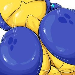 anthro ass blue_scales dragon facesitting facesitting_pov imminent_facesitting pov pov_facesitting tagme umiriko yellow_underbelly