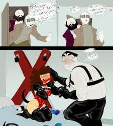 1boy 1girls 2d adult_swim age_difference bdsm_gear bdsm_outfit bileshroom bitchsuit biting bondage bondage_gear bondage_gloves bondage_harness bondage_mittens bondage_outfit bound china,_il cleavage digital_media dildo dominant dominant_male domination fat fat_male femsub gag gagged gagged_female gloves harness haru_(masochistfox) imminent_sex latex latex_clothing latex_gloves leonard_cakes lube lube_bottle male_and_female_focus maledom muffin_top older_dom_younger_sub older_male older_male_and_younger_female overweight overweight_male pet_play petplay sex_toy size_difference sketch_page submissive submissive_female