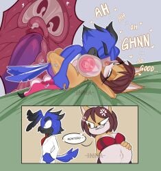 absurd_res angry anthro avian big_breasts bird blue_body bodily_fluids breasts cand1tty canid canine cross-popping_vein cuban_trogon culpeo_fox cum cum_inside duo fan_character female fox genital_fluids genitals hi_res impregnation male male/female mammal nipples penetration penis pregnant pregnant_anthro pregnant_female sega sonic_(series) sonic_oc sonic_the_hedgehog_(series) south_american_fox trogon trogonid vasquez_the_culpeo