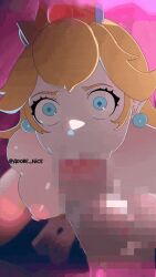 1girls 2026 adore_nice ambiguous_gender animated areolae blonde_female blonde_hair blue_eyes bouncing_breasts breasts censored censored_penis crown earrings eyebrows eyelashes female forced forced_oral heart-shaped_pupils light-skinned_female light_skin looking_at_viewer naked naked_female nipples nude nude_female on_knees oral oral_penetration oral_sex penis_in_mouth pink_nipples pov princess_peach questionable_consent tied_hands twitter_link