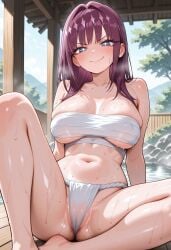 1girls ai_generated big_breasts female female_only kimi_no_koto_ga_dai_dai_dai_dai_daisuki_na_100-nin_no_kanojo saiki_himeka slut slutty_female star-shaped_pupils symbol-shaped_pupils